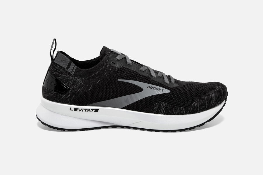 Brooks Levitate 4 Road Running Shoes - Womens - Black/White - XG6438295